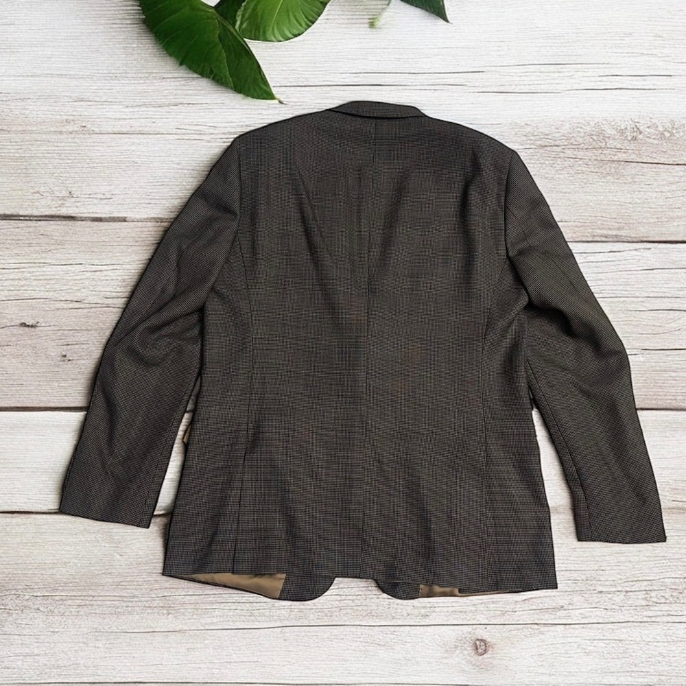 Hart Schaffner Marx Blazer Men’s Grey Houndstooth Made in USA Sports Coat 44L - Picture 5 of 11